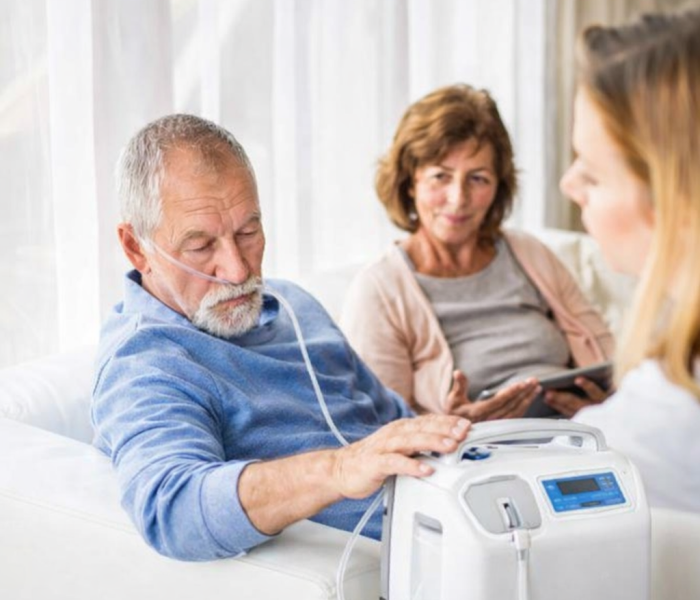 Personne utilise concentrateur